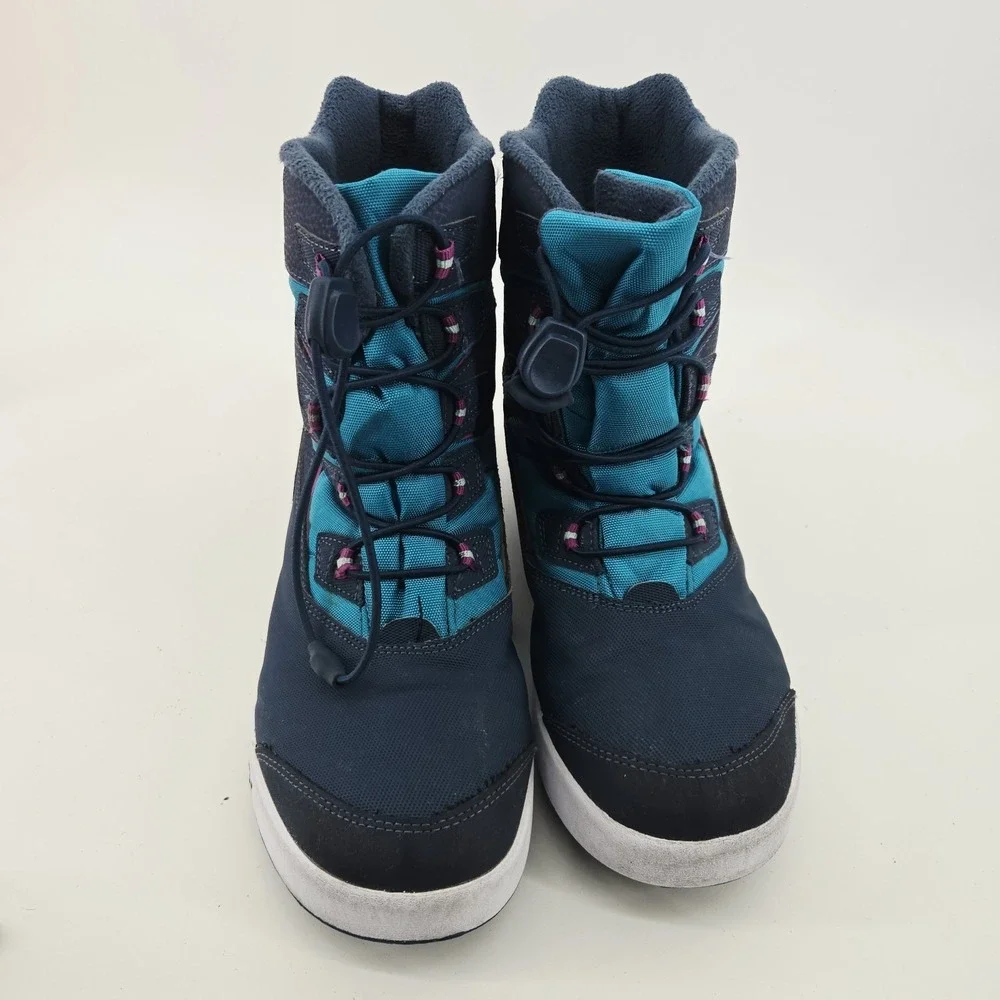 Merrell Kid's Snow Winter‎ Boots Bank 3.0 Waterproof Grey/Aqua Sz 6M Youth